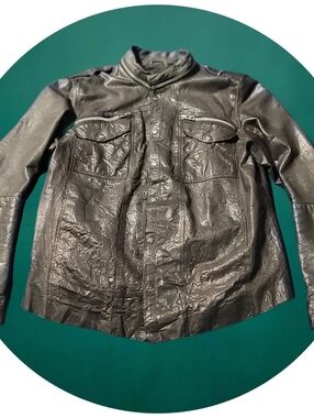 ALL SAINTS Spitalfields Lot No. A Leather Jacket XXL